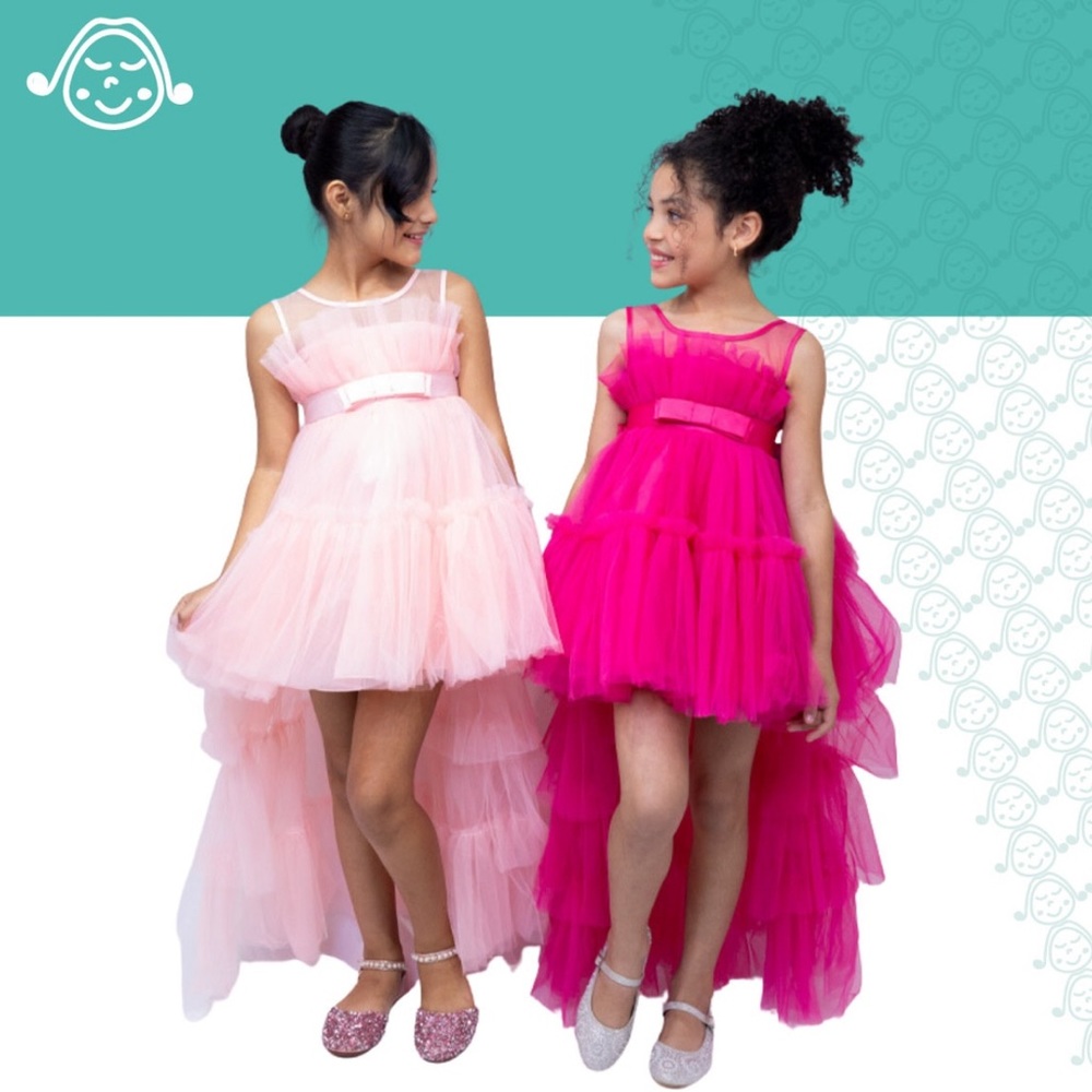 COPY - Puffy tutu Tulle Dress with Detachable Train Girl Birthdays,  flower gir…